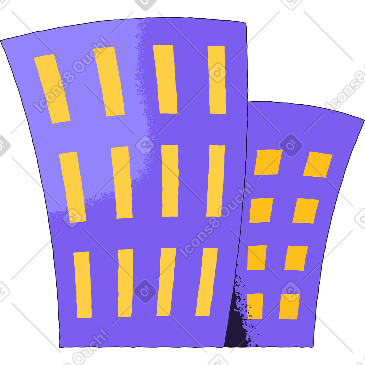 Ilustración Apartamentos en estilo Conifer a descargar en PNG y SVG
