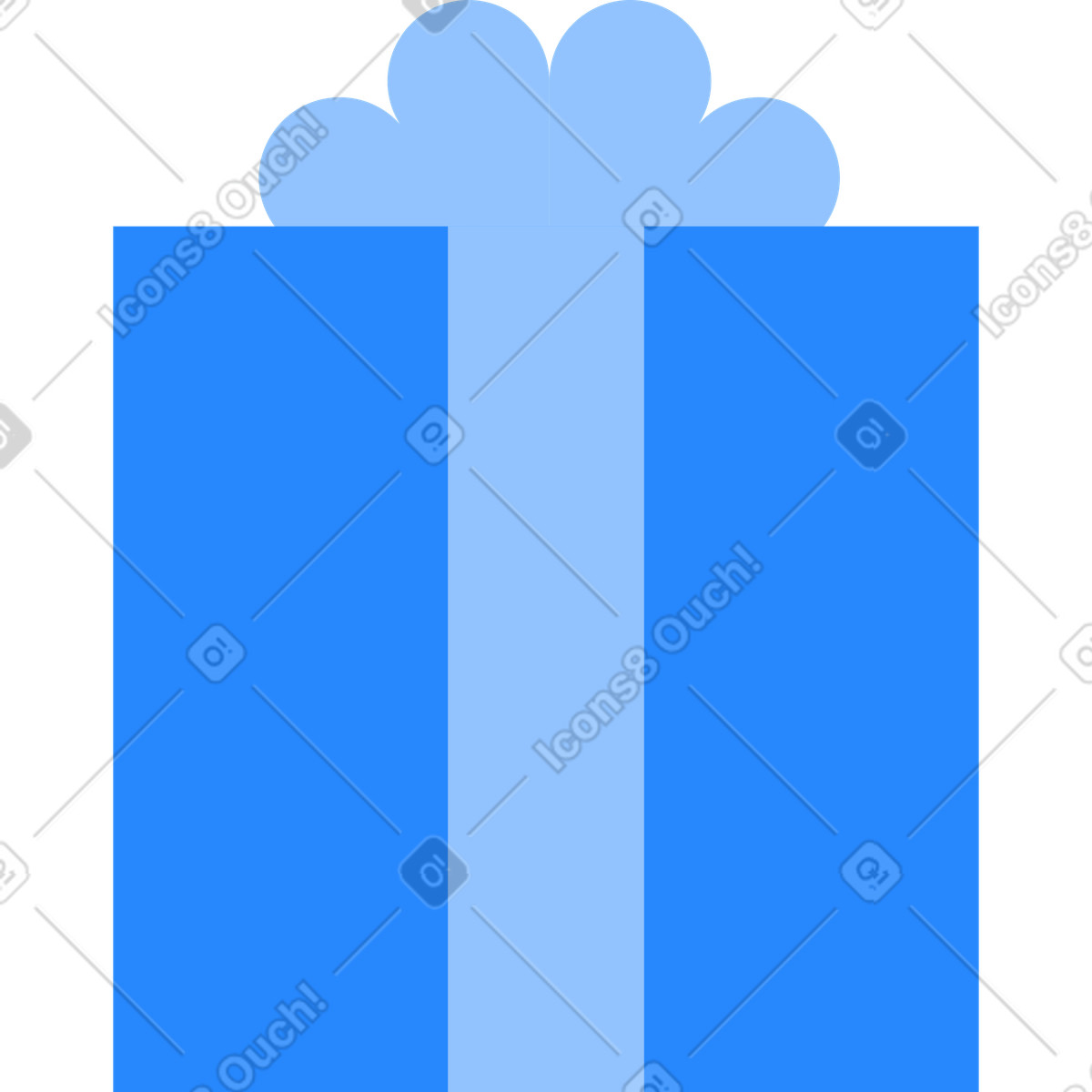 Weihnachtsgeschenk-Illustration im Urban-Stil als Download in PNG, SVG