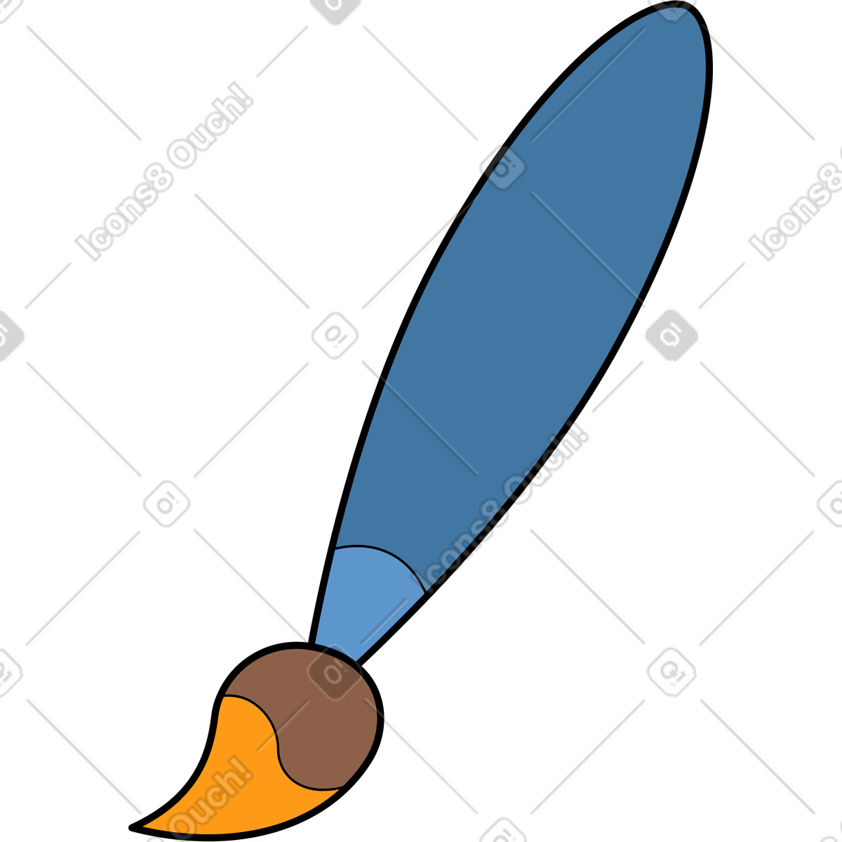 Illustration Brosse dans le style Surr à télécharger aux formats PNG, SVG