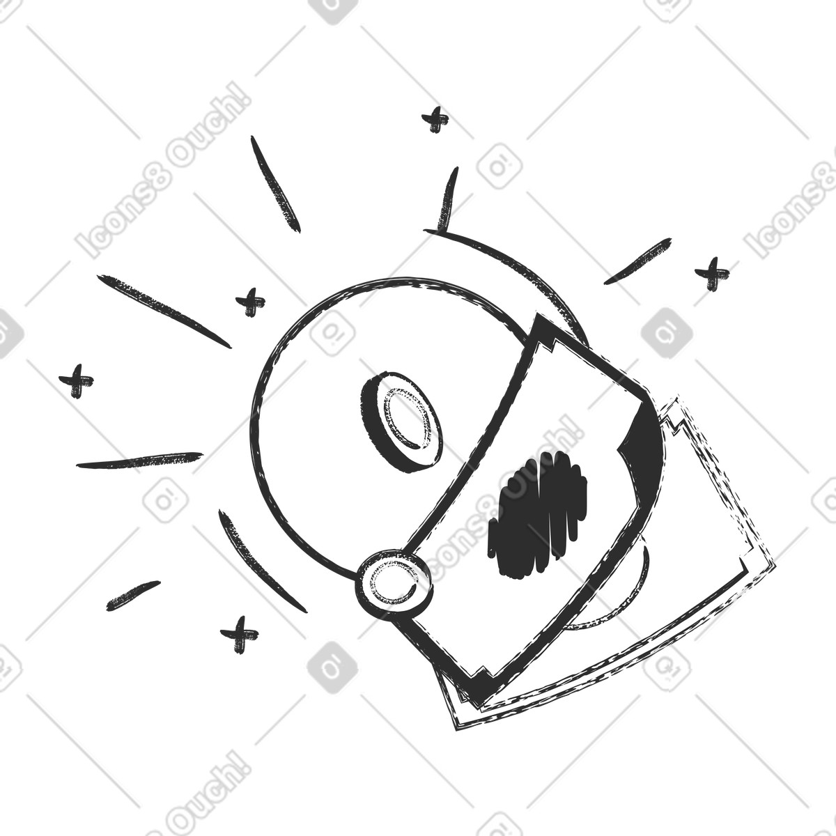 Cash: paper and coin currency illustration clipart for projects in various
