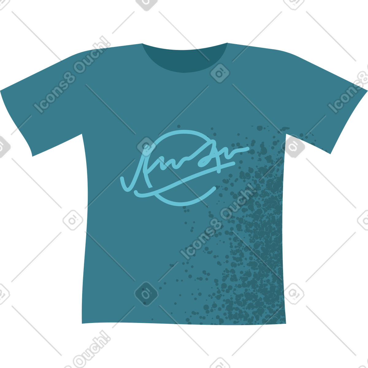 T-shirt illustration in Pale style download in PNG, SVG