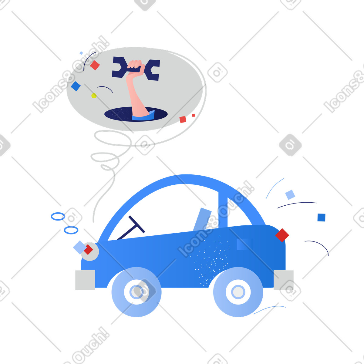 Need technical inspection illustration in PNG, SVG