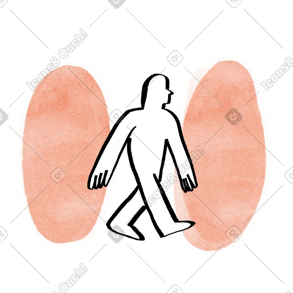 Hand-drawn animation 스타일의 Digital transformation journey as person steps through portal 일러스트레이션 PNG, SVG 다운로드