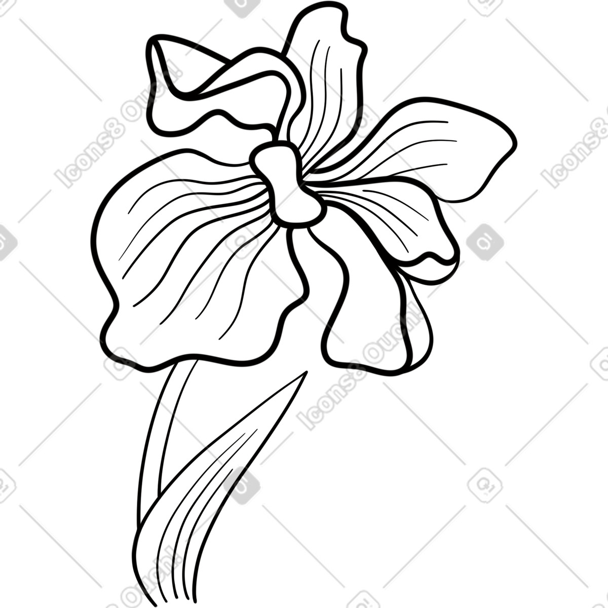 Iris illustrazione in stile Experimental scarica in PNG, SVG