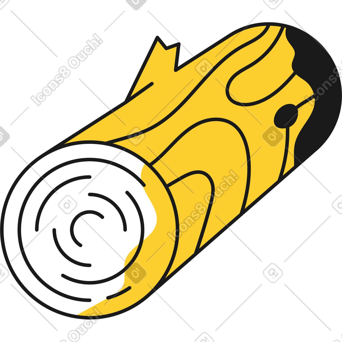 Log illustration in Taxi style download in PNG, SVG