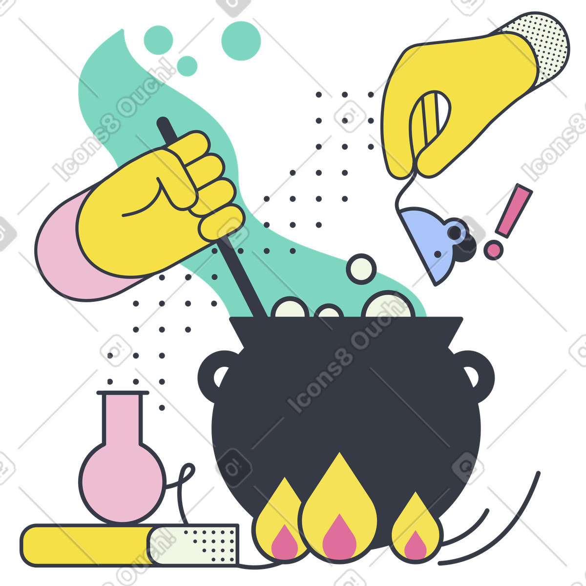 Potion illustration in Abstract style download in PNG, SVG