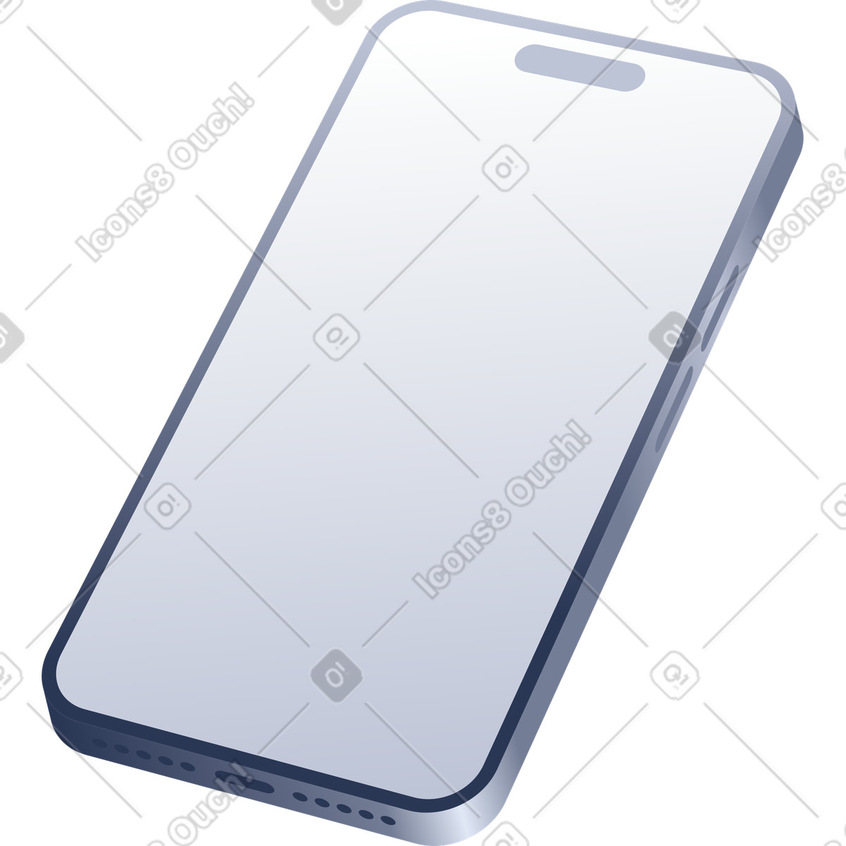 Ilustración Teléfono móvil en estilo Lucent a descargar en PNG y SVG