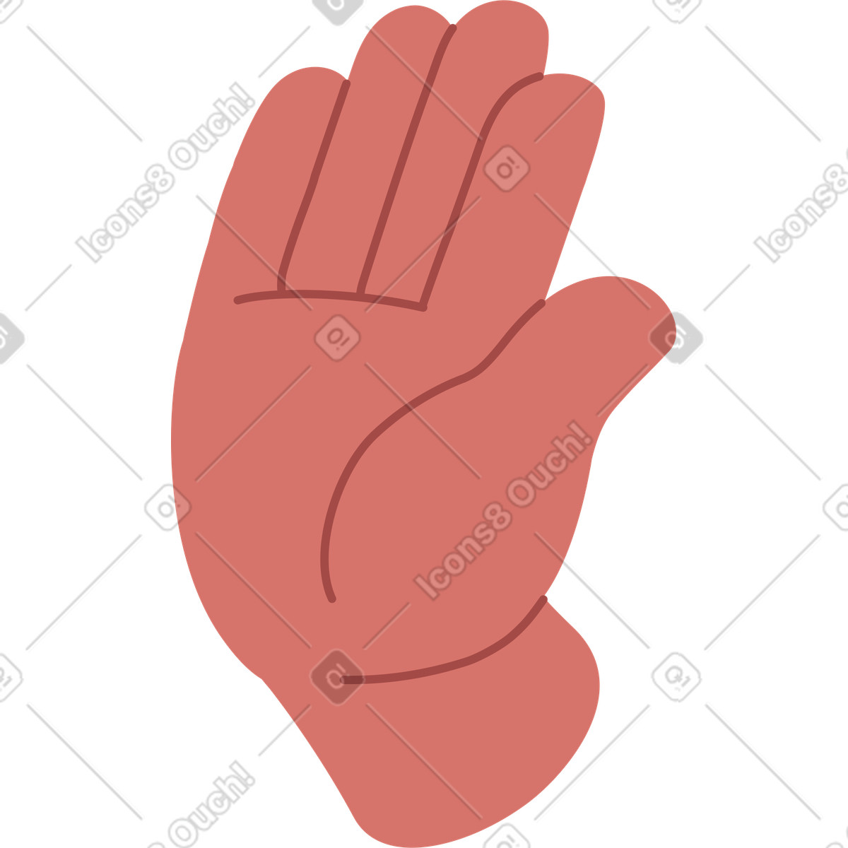 Illustration Main high five dans le style Airy à télécharger aux formats PNG, SVG