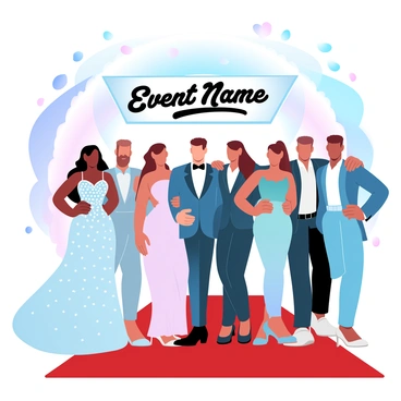 Celebrities posing in stunning outfits on a red carpet at a glamorous event