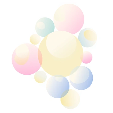 A collection of interconnected circles in various sizes is arranged to form an abstract pattern. The circles are filled with soft, gradient colors that transition smoothly from one hue to another. Each circle touches at least one other circle, creating a sense of unity and flow throughout the design. The background is a gentle, light color that complements the tones of the circles. The overall composition evokes a calming visual rhythm, inviting the viewer to explore the interconnections among the different shapes.