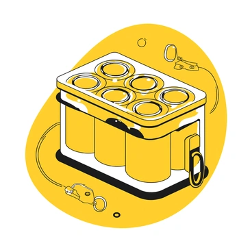 A modern moped battery pack with a transparent casing showing the internal cells. The battery pack is rectangular in shape with rounded edges, featuring multiple cylindrical cells arranged neatly inside. The transparent casing provides a clear view of the cells, showcasing their structure and connections. There are several small wiring harnesses attached to the battery pack, linking it to a control unit. The overall design is sleek and compact, emphasizing functionality and modern technology.