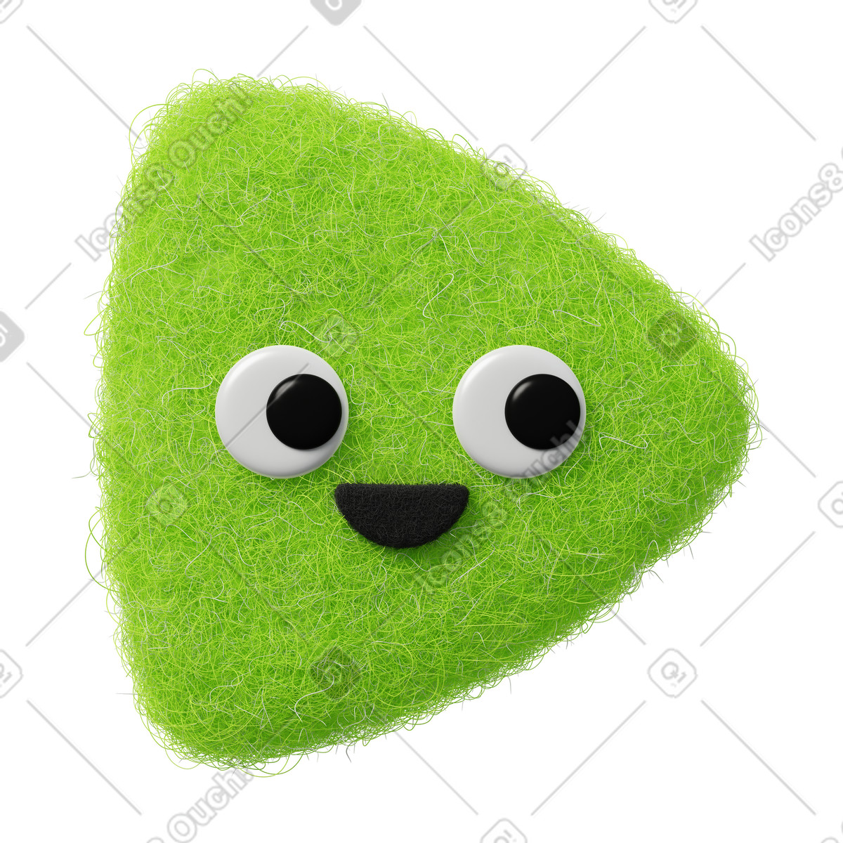 Fuzzy スタイルの Cute play icon のイラストをPNG、SVG形式でダウンロード