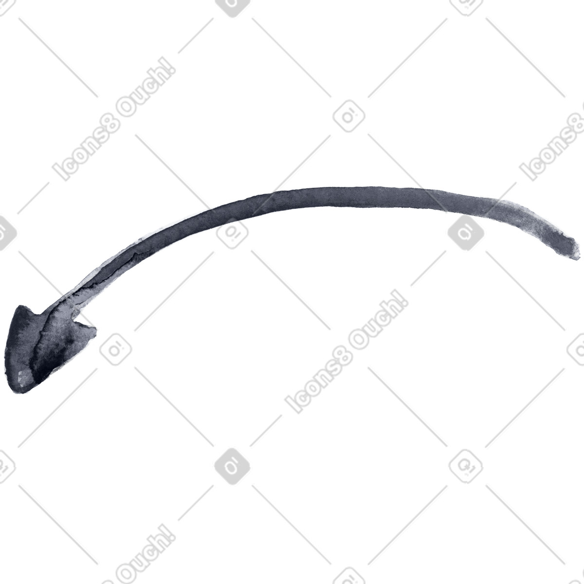 Arrow illustration in Inky style download in PNG, SVG