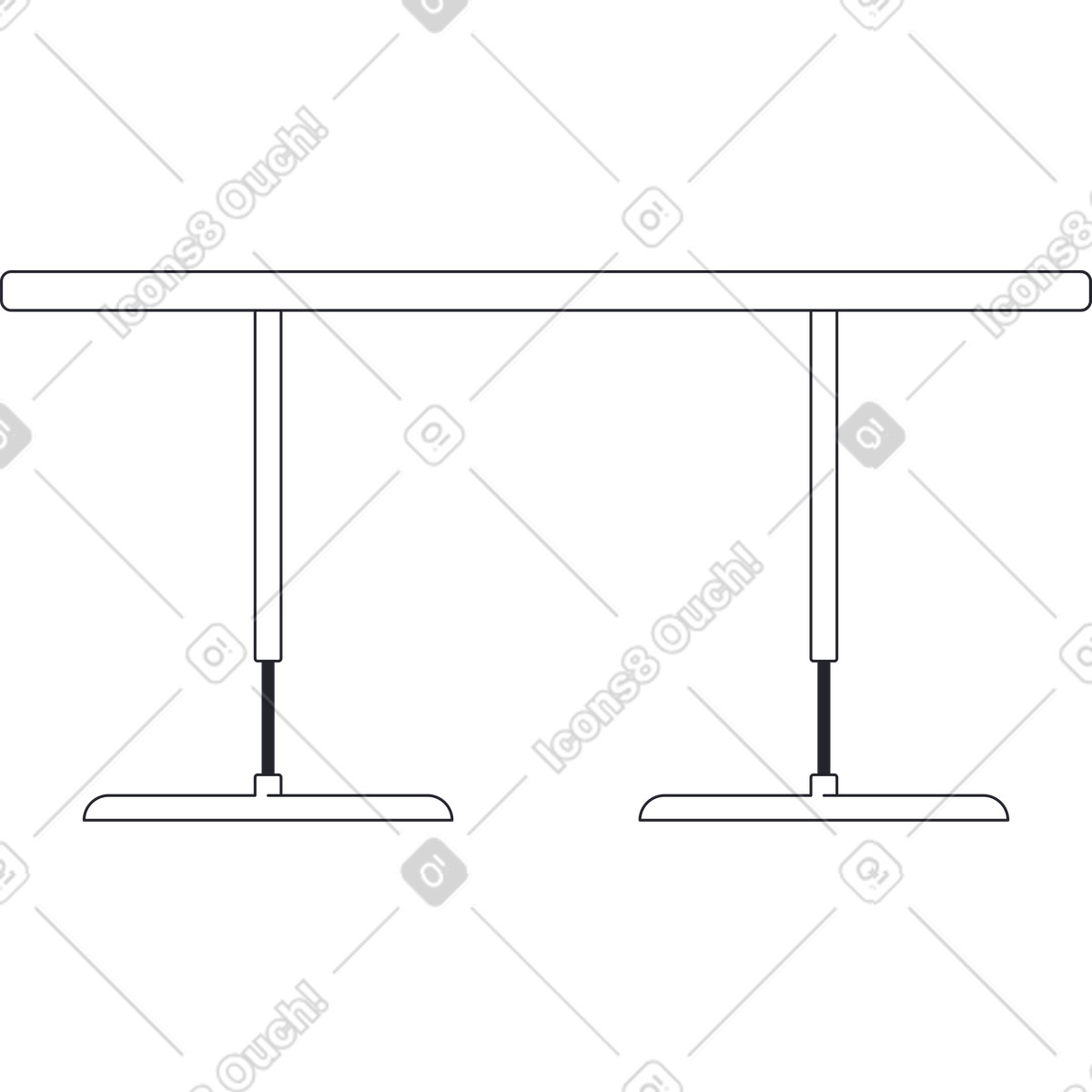 Illustration Table de bureau dans le style Boba à télécharger aux formats PNG, SVG