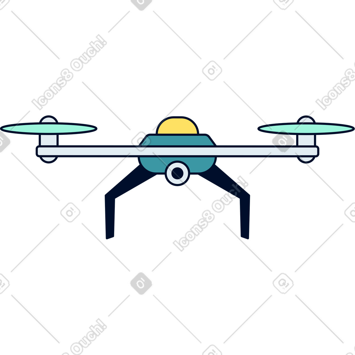 Ilustração de Helicóptero em no estilo Teal para baixar em PNG, SVG