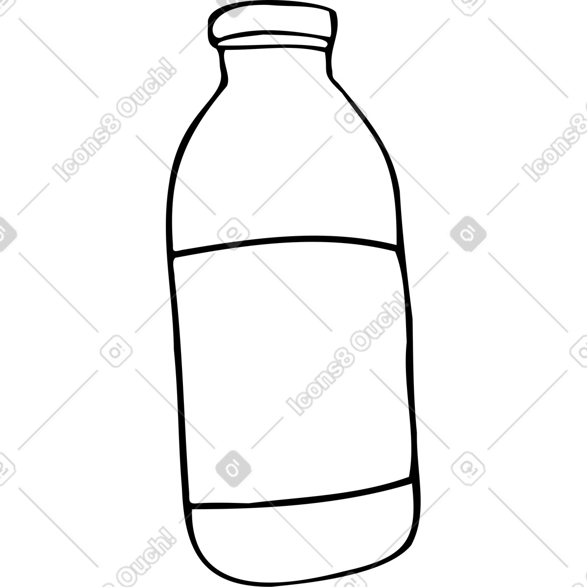 Illustration Lignes de bouteilles jus en verre dans le style Marks à télécharger aux formats PNG, SVG