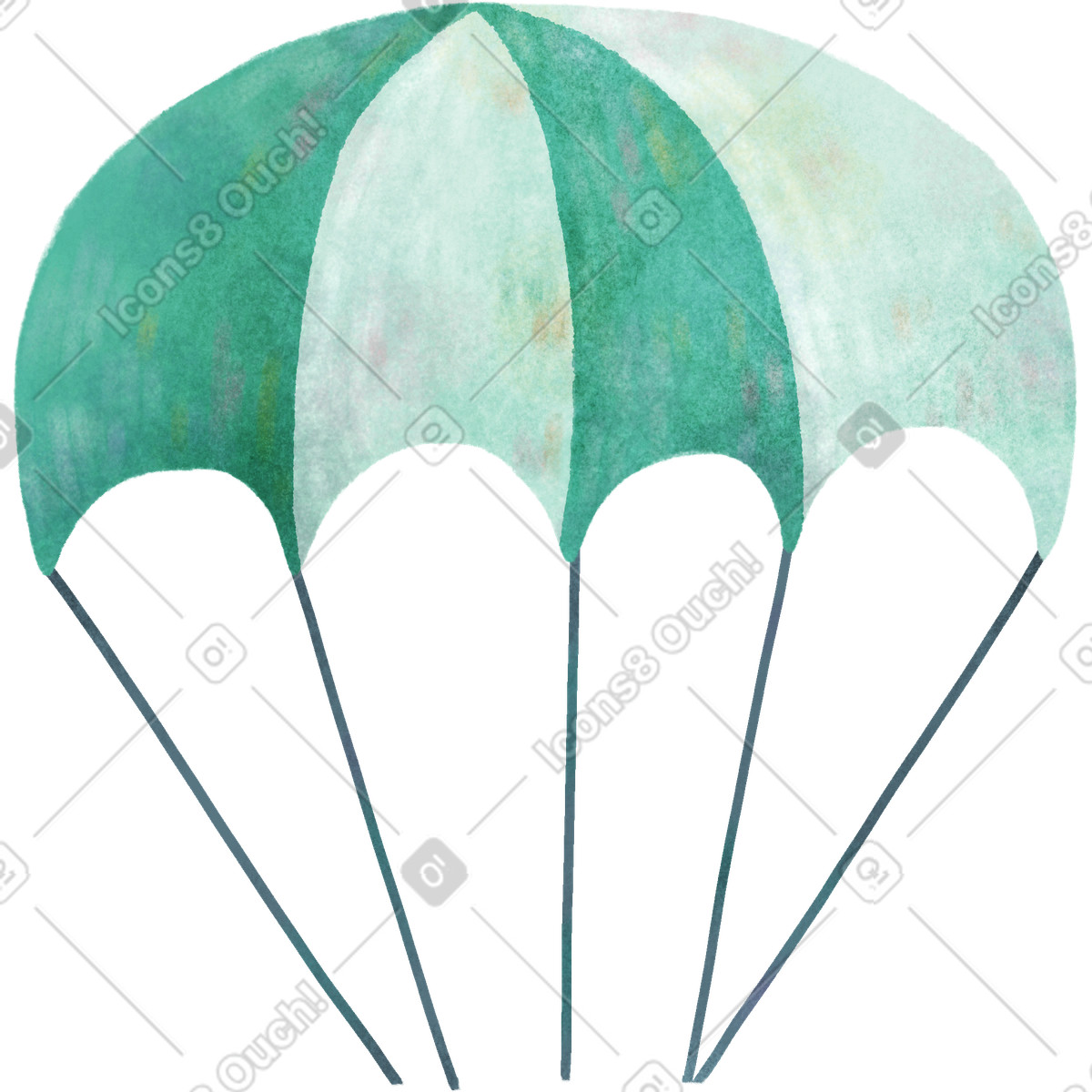 Ilustración Parachute en estilo Jungle a descargar en PNG y SVG