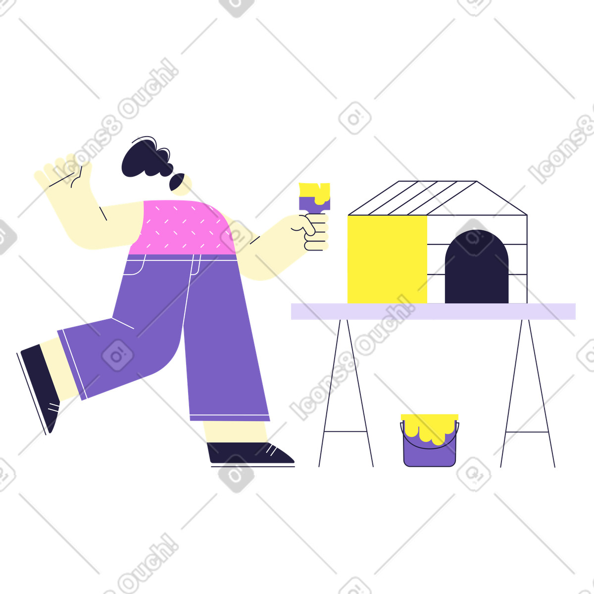 Creating a new thing illustration in Mellow style download in PNG, SVG
