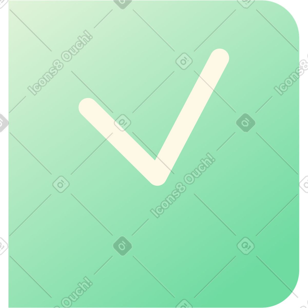 Bar with check mark illustration in Beam style download in PNG, SVG