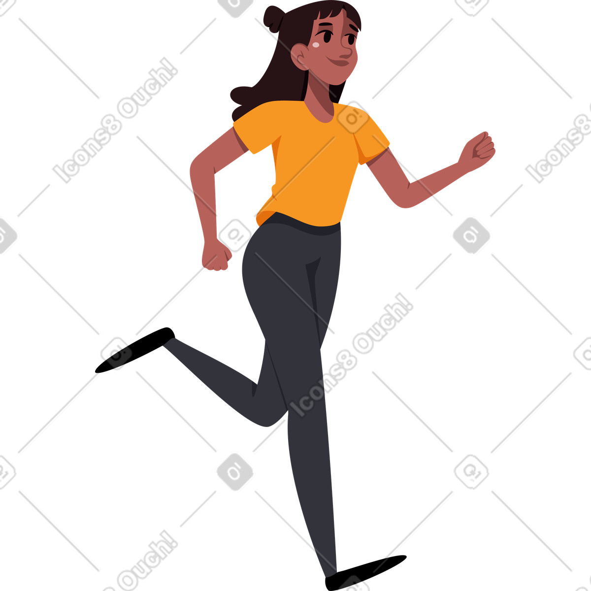 下载 Vivid 风格的 女人跑 插画，支持 PNG、SVG 格式