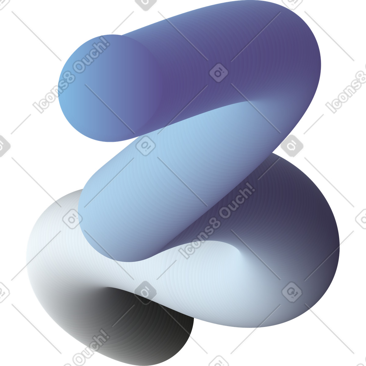 Blue gray curved shape illustrazione in stile Forms scarica in PNG, SVG