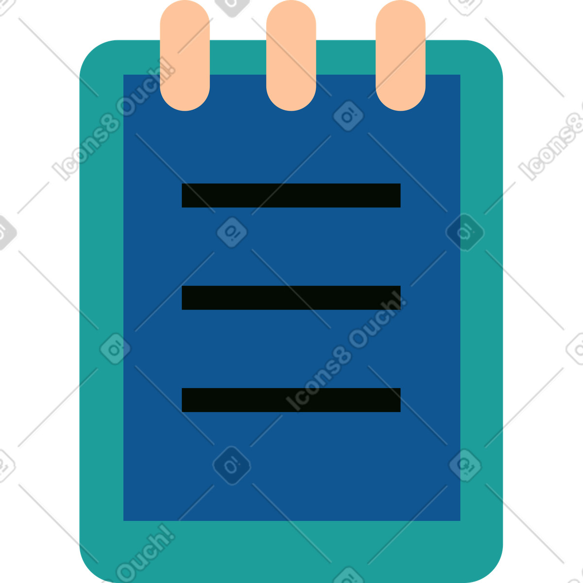 Clipboard illustration in Polar style download in PNG, SVG