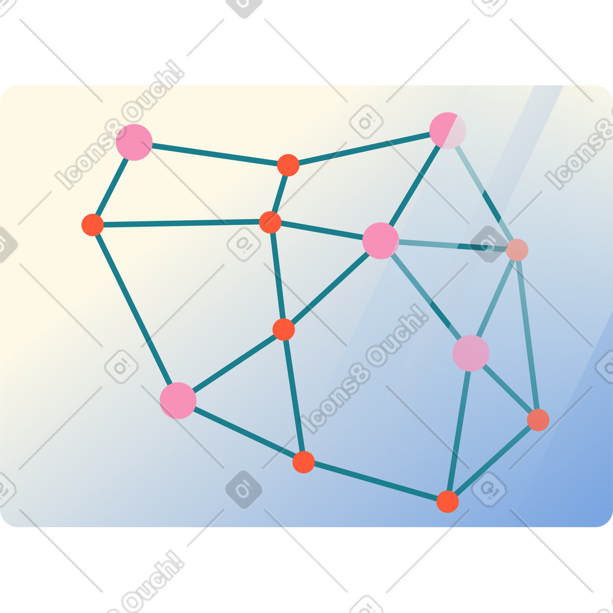 Illustration Écran avec connexions neuronales dans le style Beam à télécharger aux formats PNG, SVG