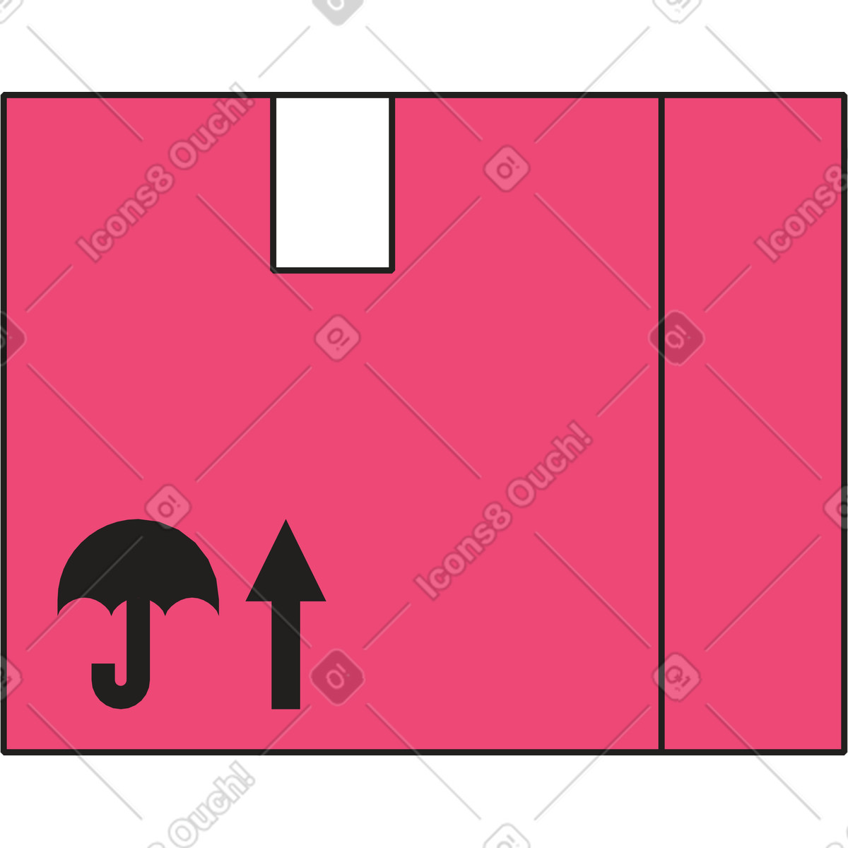 Rosa paketkasten-Illustration im Dazzle Line-Stil als Download in PNG, SVG