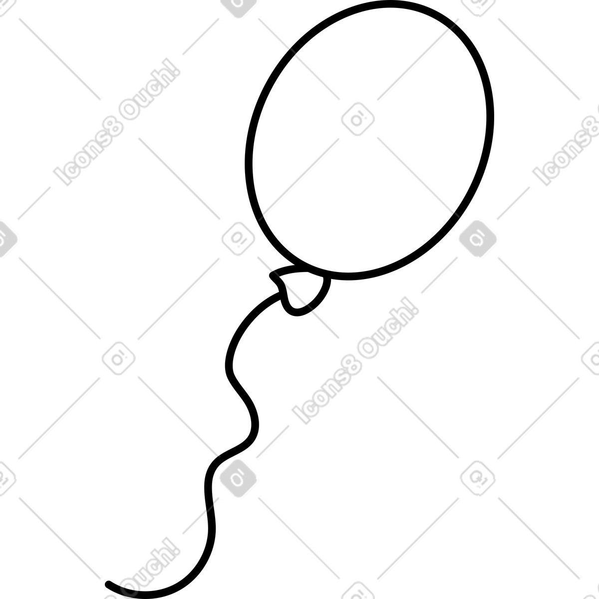 Ilustración Globo en estilo Notes a descargar en PNG y SVG