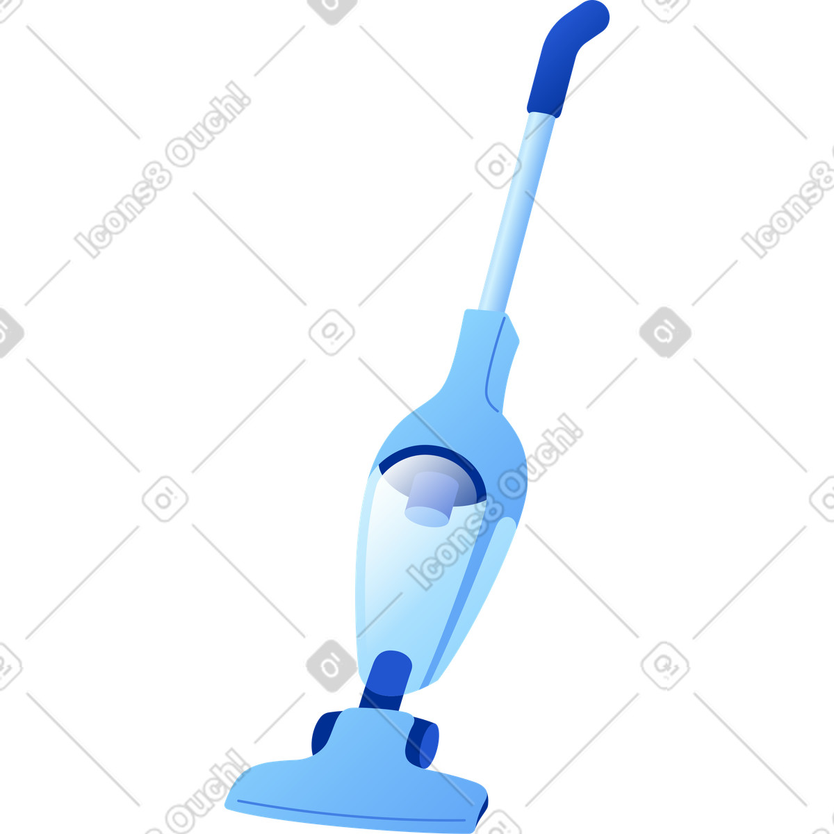 Ilustración Aspiradora vertical en estilo Glossy a descargar en PNG y SVG