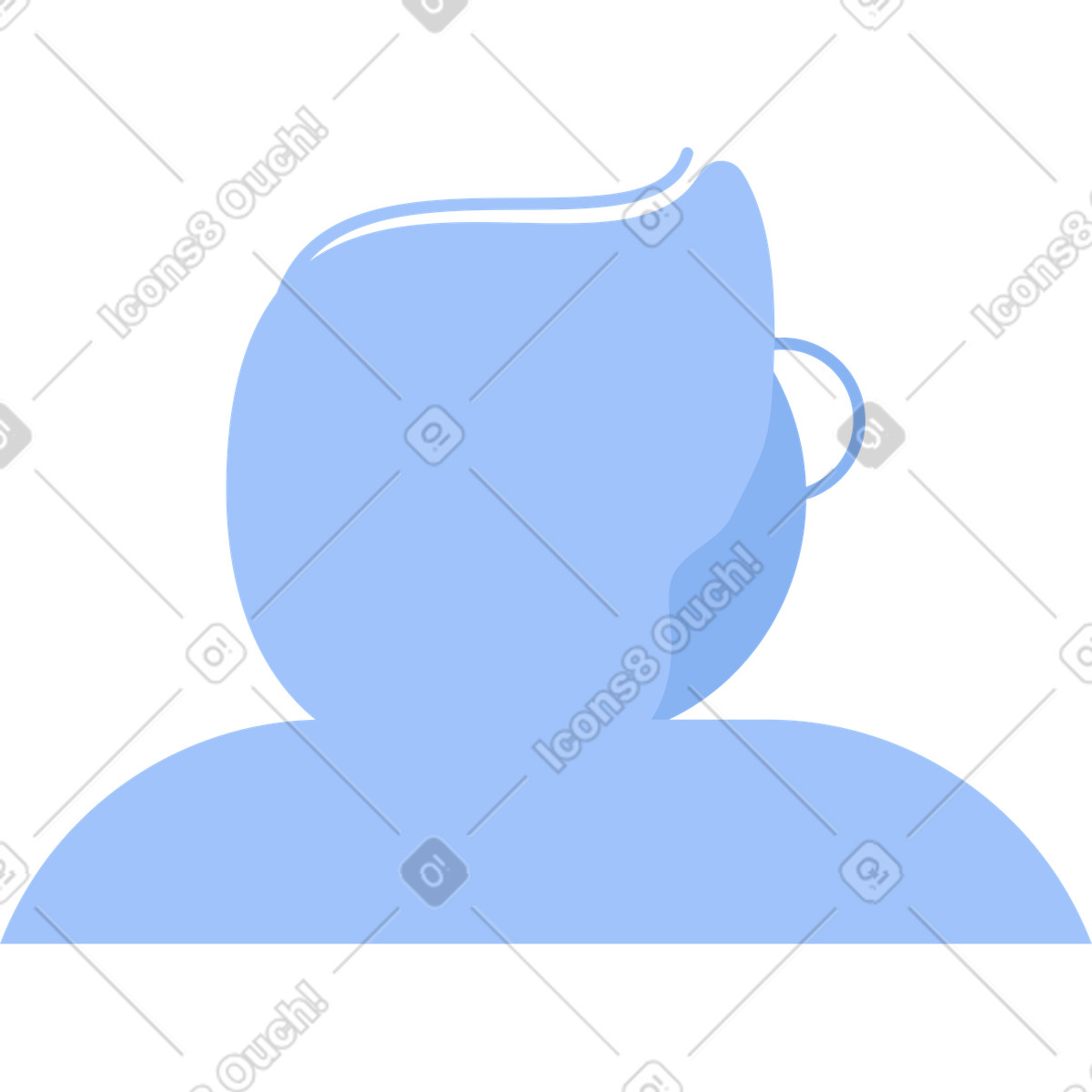 Clip スタイルの ユーザー のイラストをPNG、SVG形式でダウンロード