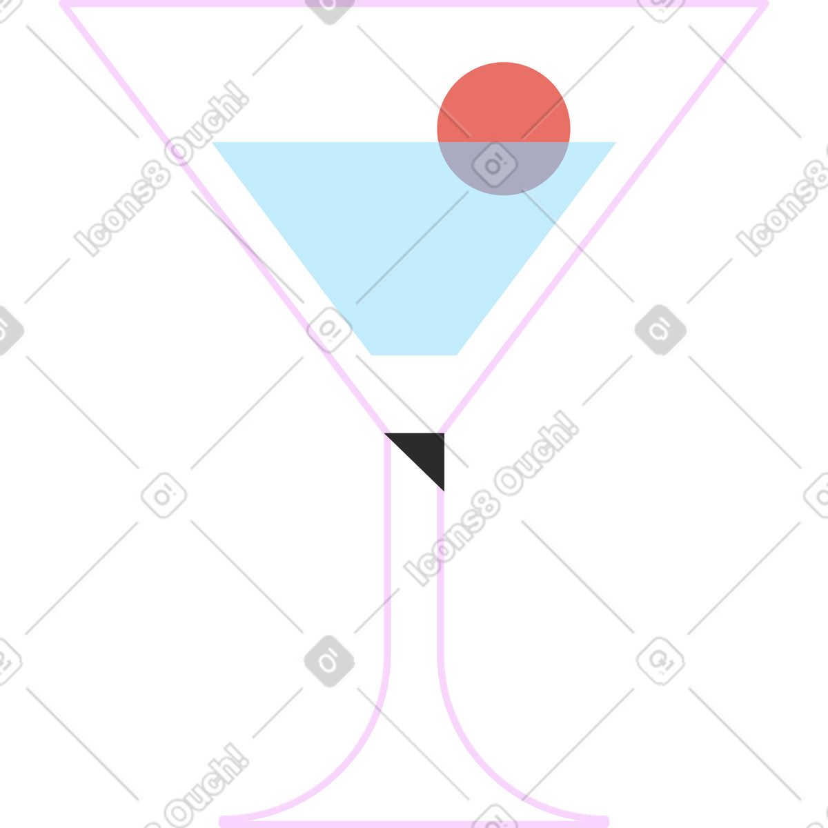 下载 Marginalia 风格的 鸡尾酒 插画，支持 PNG、SVG 格式