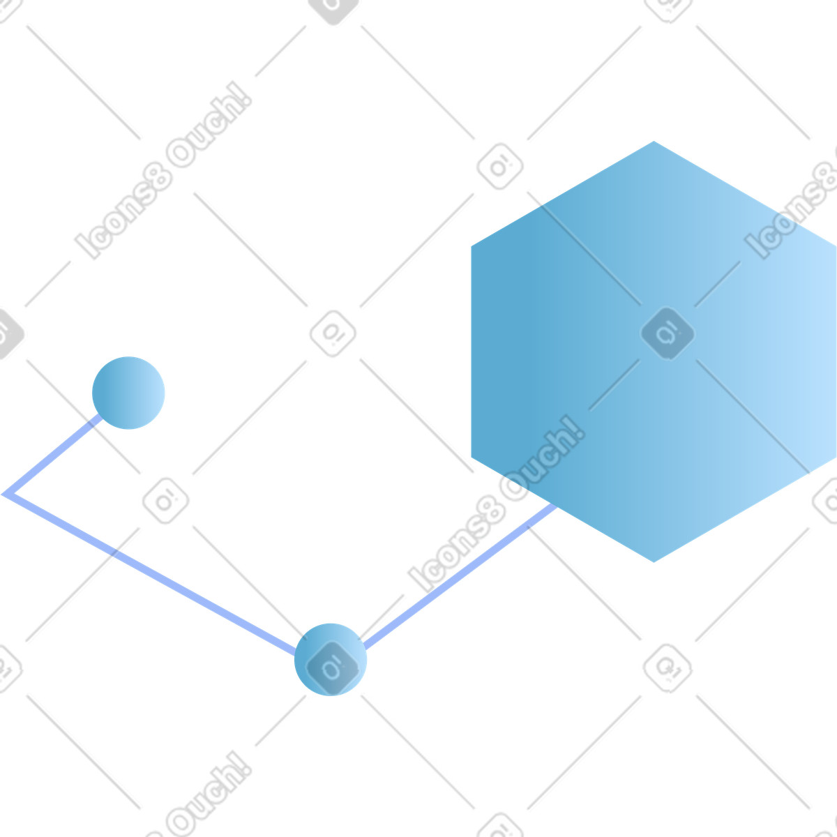 Illustration Chaîne de formes géométriques dans le style Concept à télécharger aux formats PNG, SVG