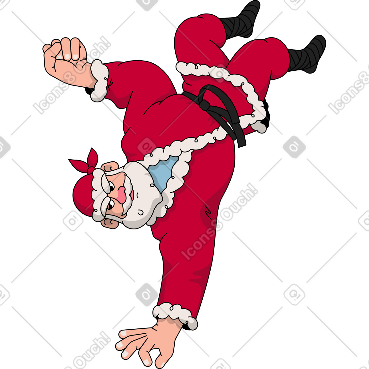 Santa illustration in Camp style download in PNG, SVG