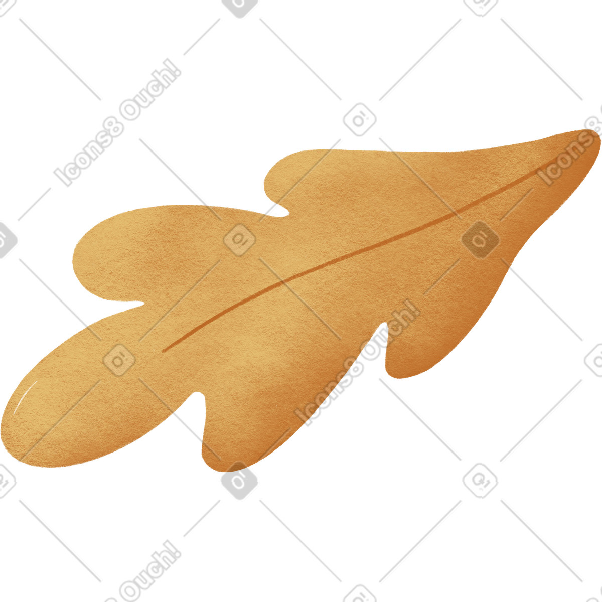 Foglia illustrazione in stile Woolly scarica in PNG, SVG