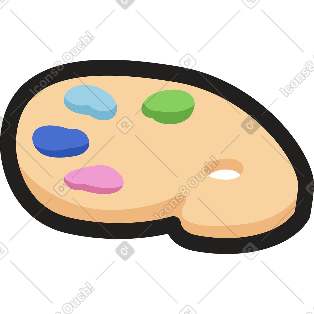 Tavolozza illustrazione in stile Clipart scarica in PNG, SVG