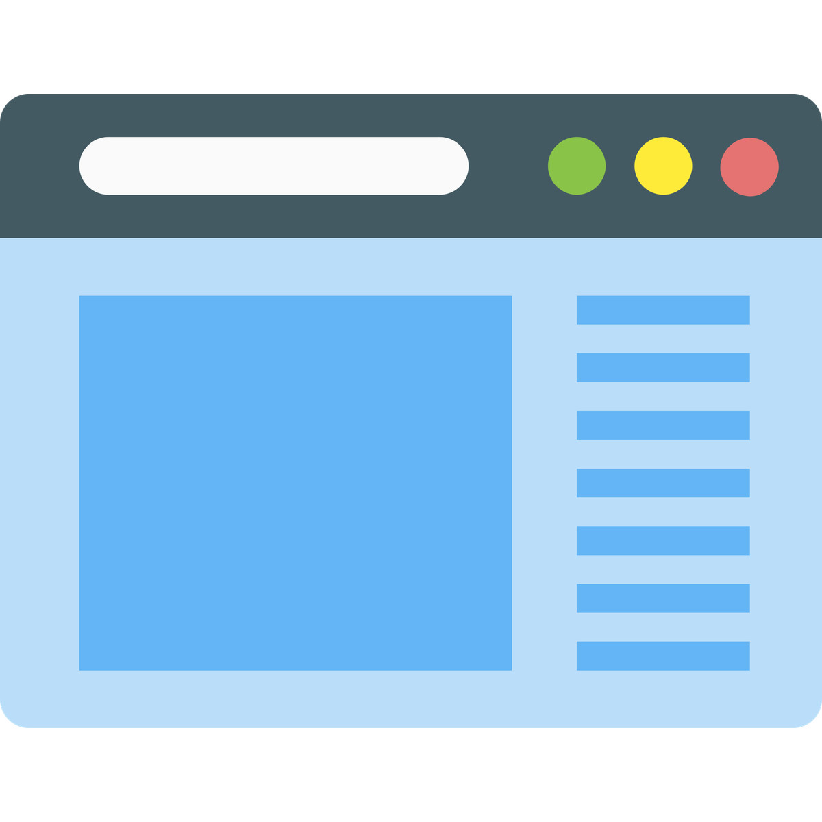 Fogg スタイルの Browser window のイラストをPNG、SVG形式でダウンロード
