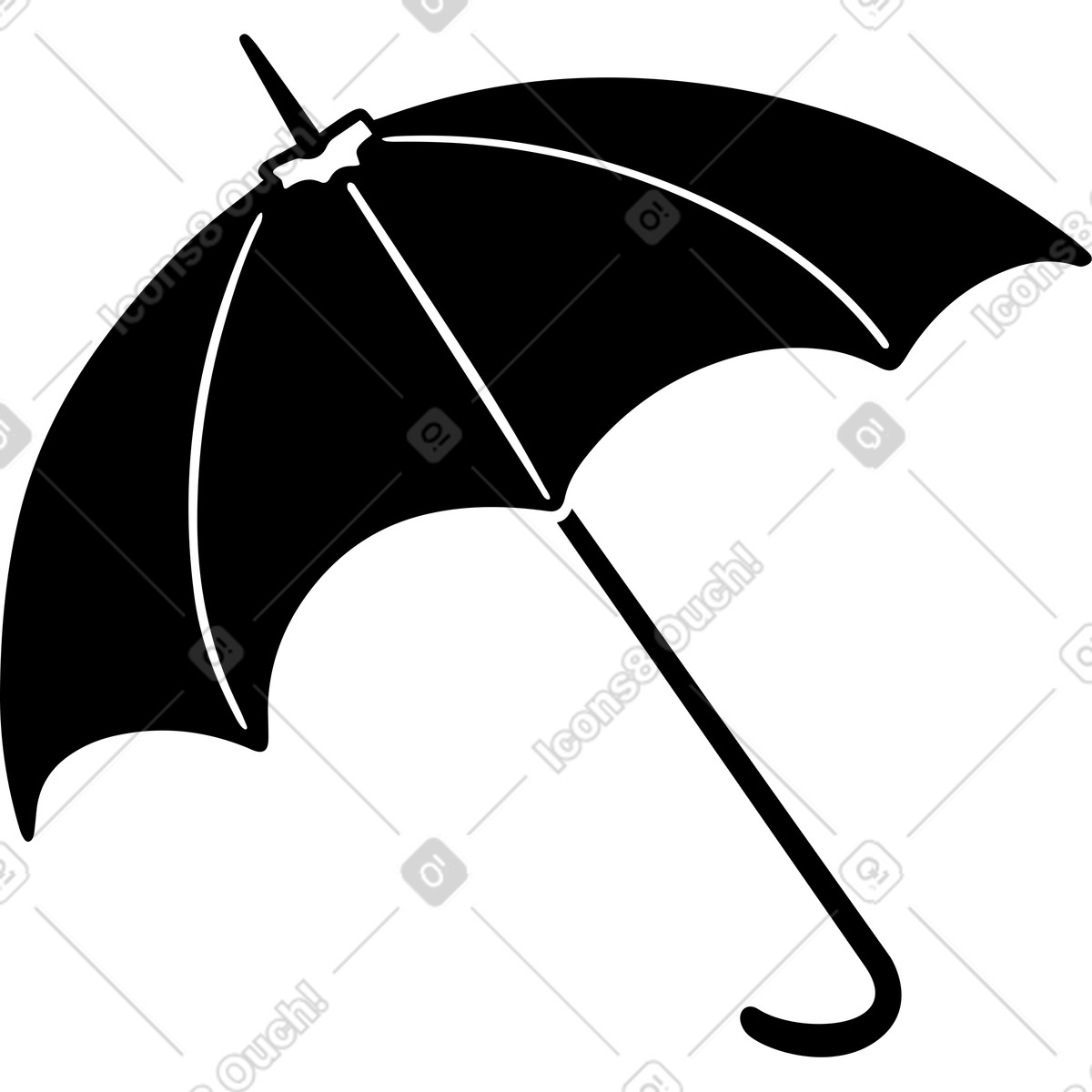 Regenschirm-Illustration im Journal-Stil als Download in PNG, SVG
