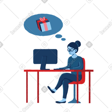 Shopping for presents PNG, SVG