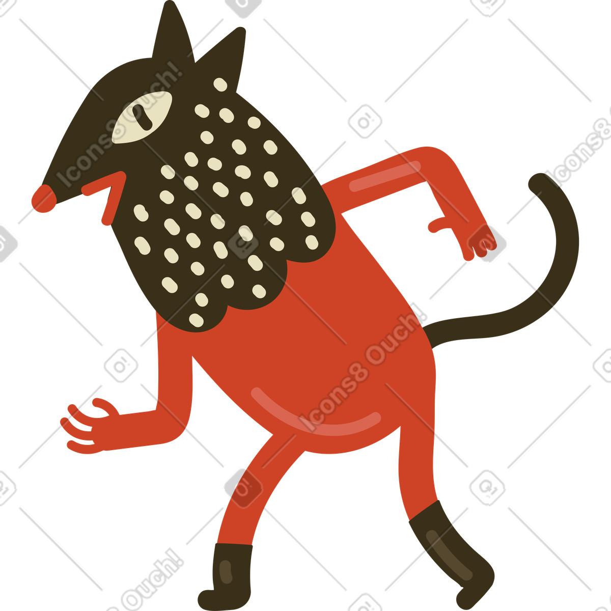Animal illustrazione in stile Arabica scarica in PNG, SVG