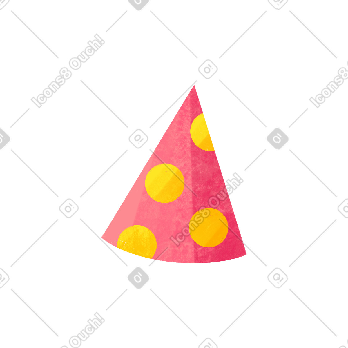 Иллюстрация Polka dot party hat в стиле Bonbon — скачать в форматах PNG, SVG