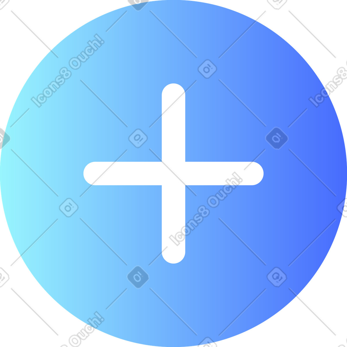 Icona più gradiente illustrazione in stile Azure scarica in PNG, SVG
