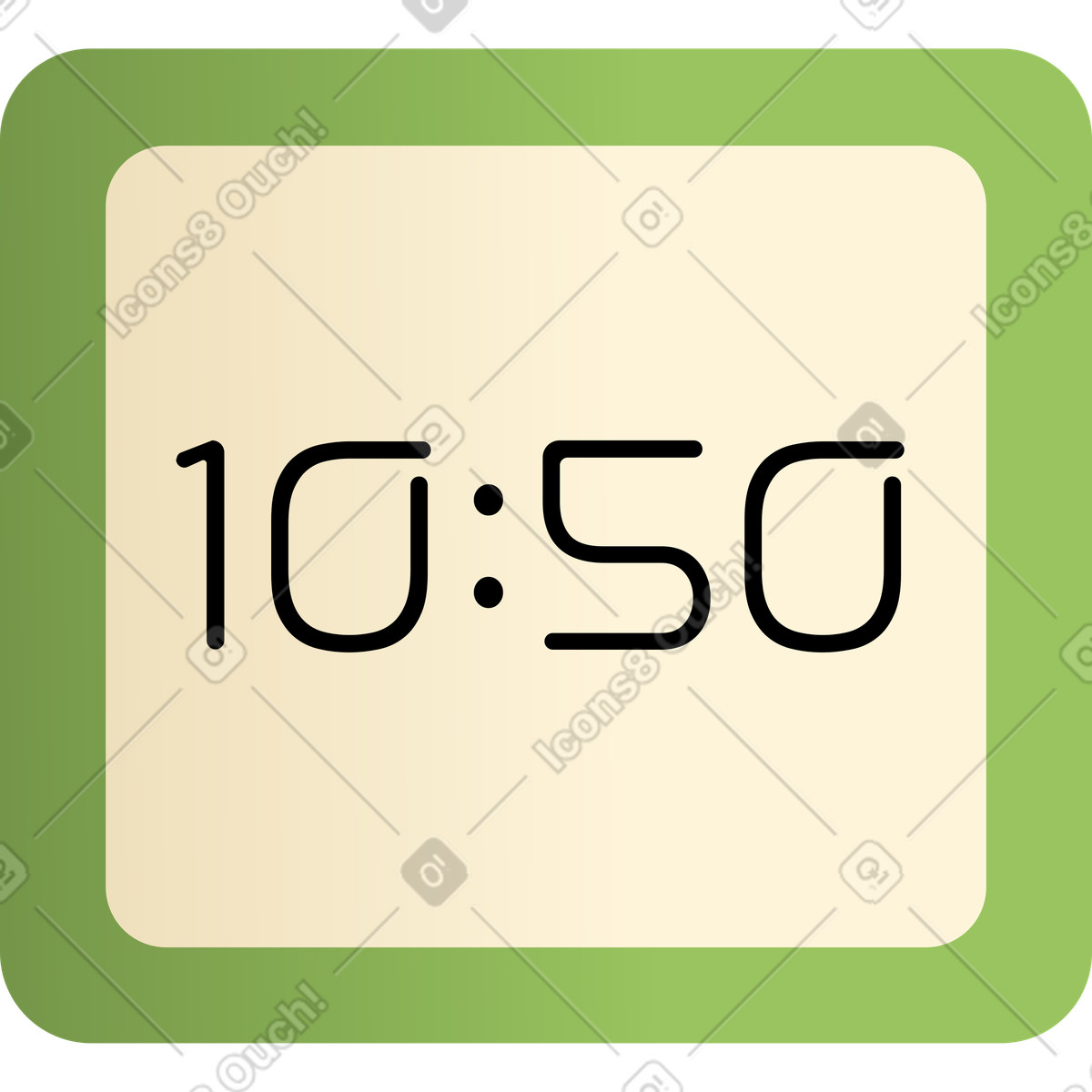Ilustração de Relógio mostra a hora em no estilo Silky para baixar em PNG, SVG