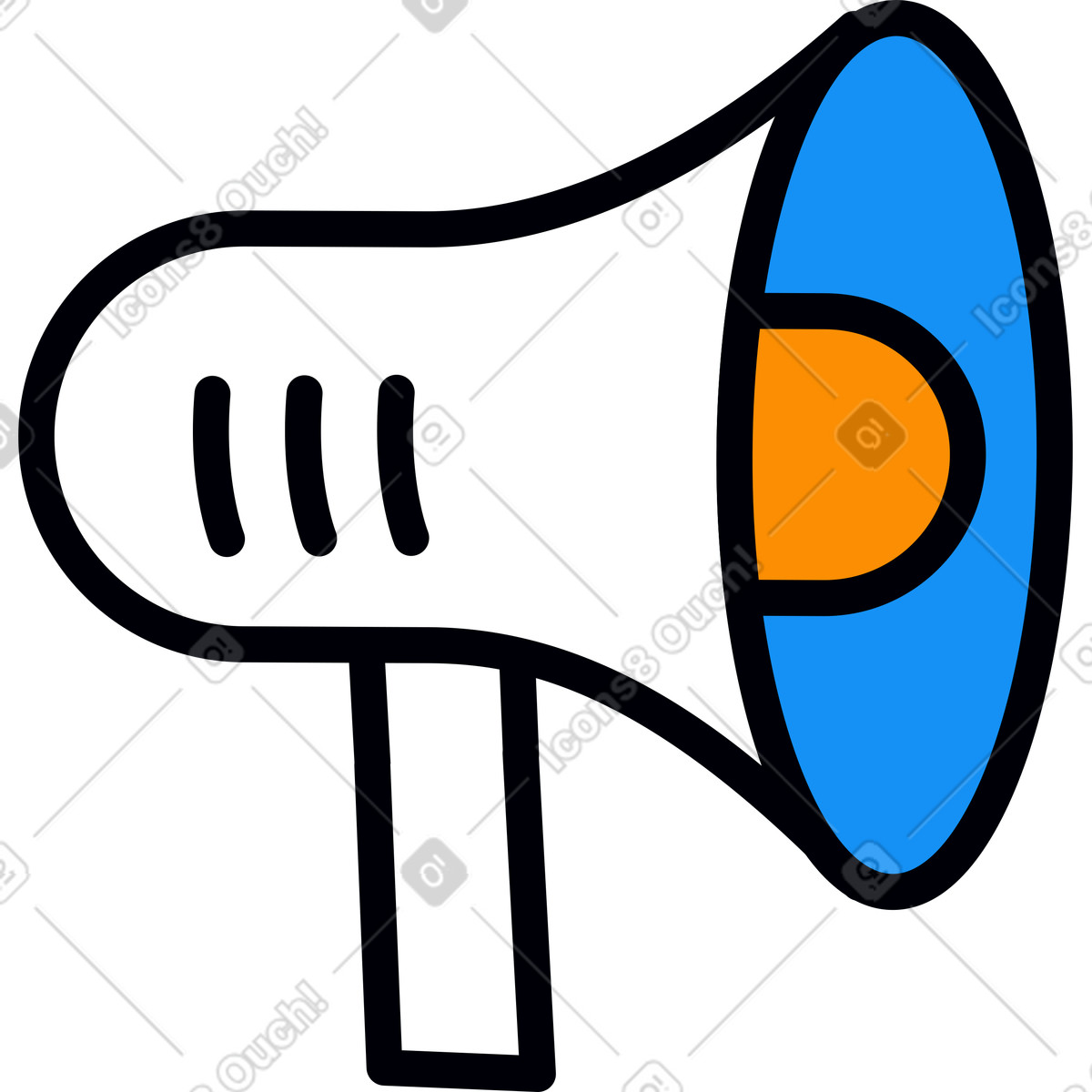 Altoparlante bianco illustrazione in stile Droll scarica in PNG, SVG