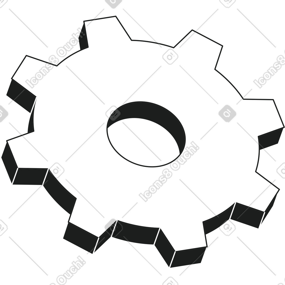 下载 Strict 风格的 小齿轮 插画，支持 PNG、SVG 格式