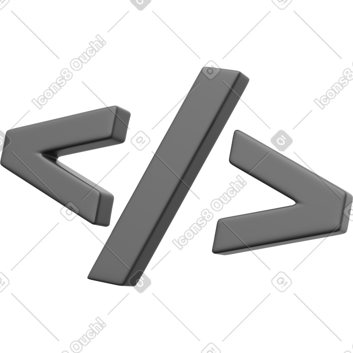 Coding symbol, html tag, programming sign illustration in PNG, SVG