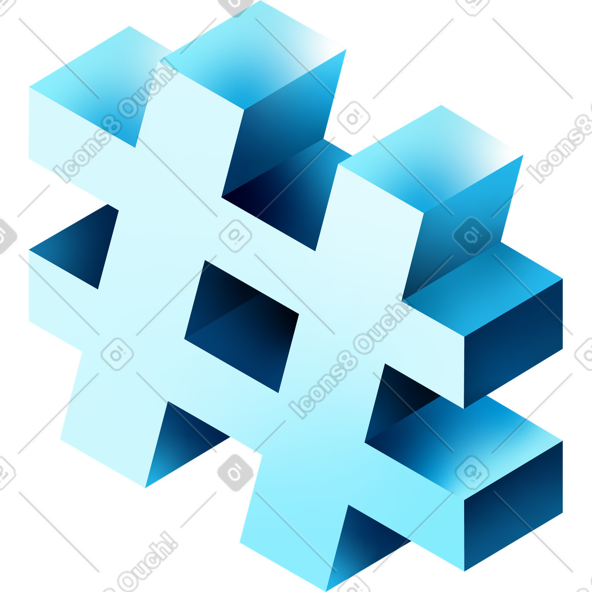 Ilustración Etiqueta isométrica en estilo Glare a descargar en PNG y SVG
