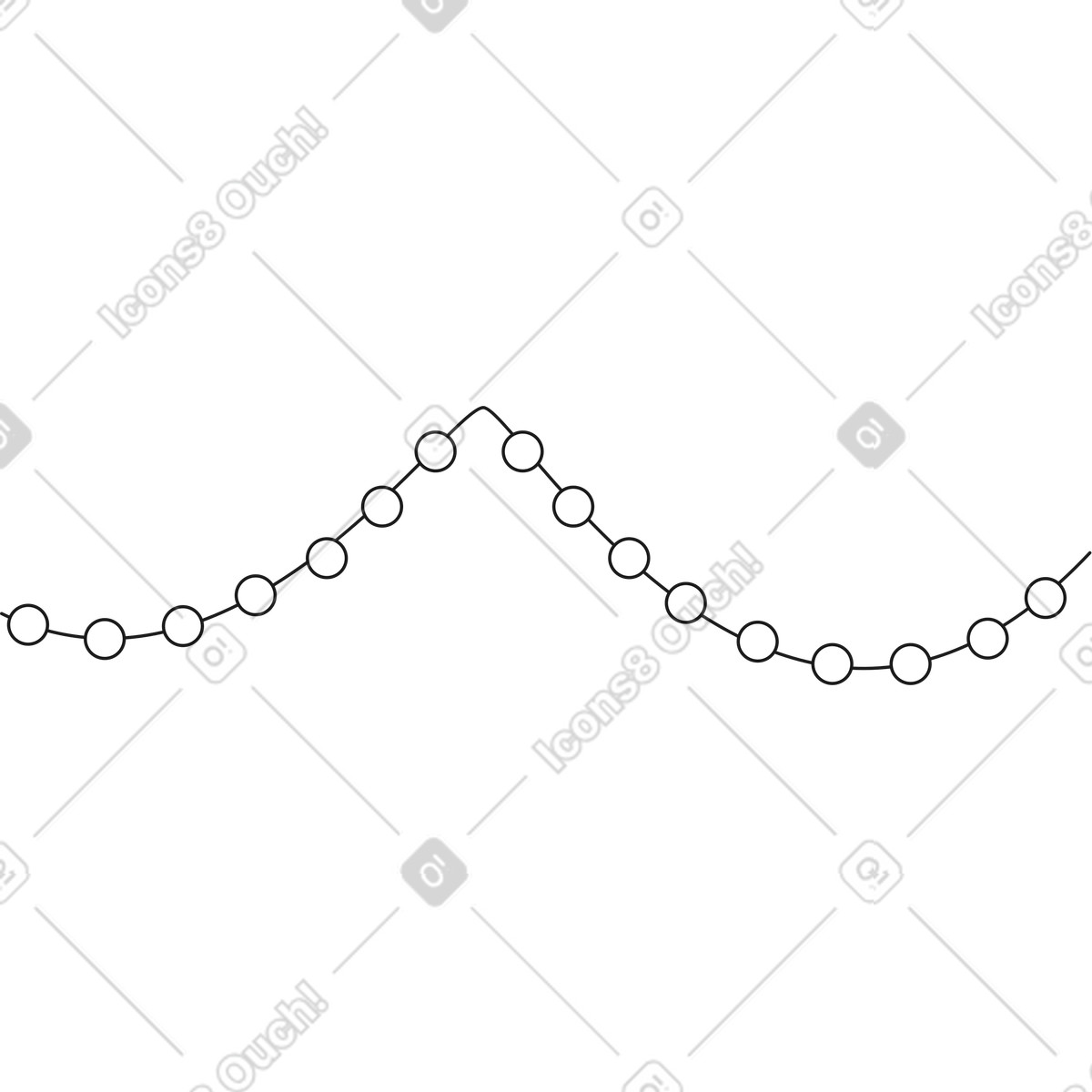 Lichterketten-Illustration im Taxi-Stil als Download in PNG, SVG
