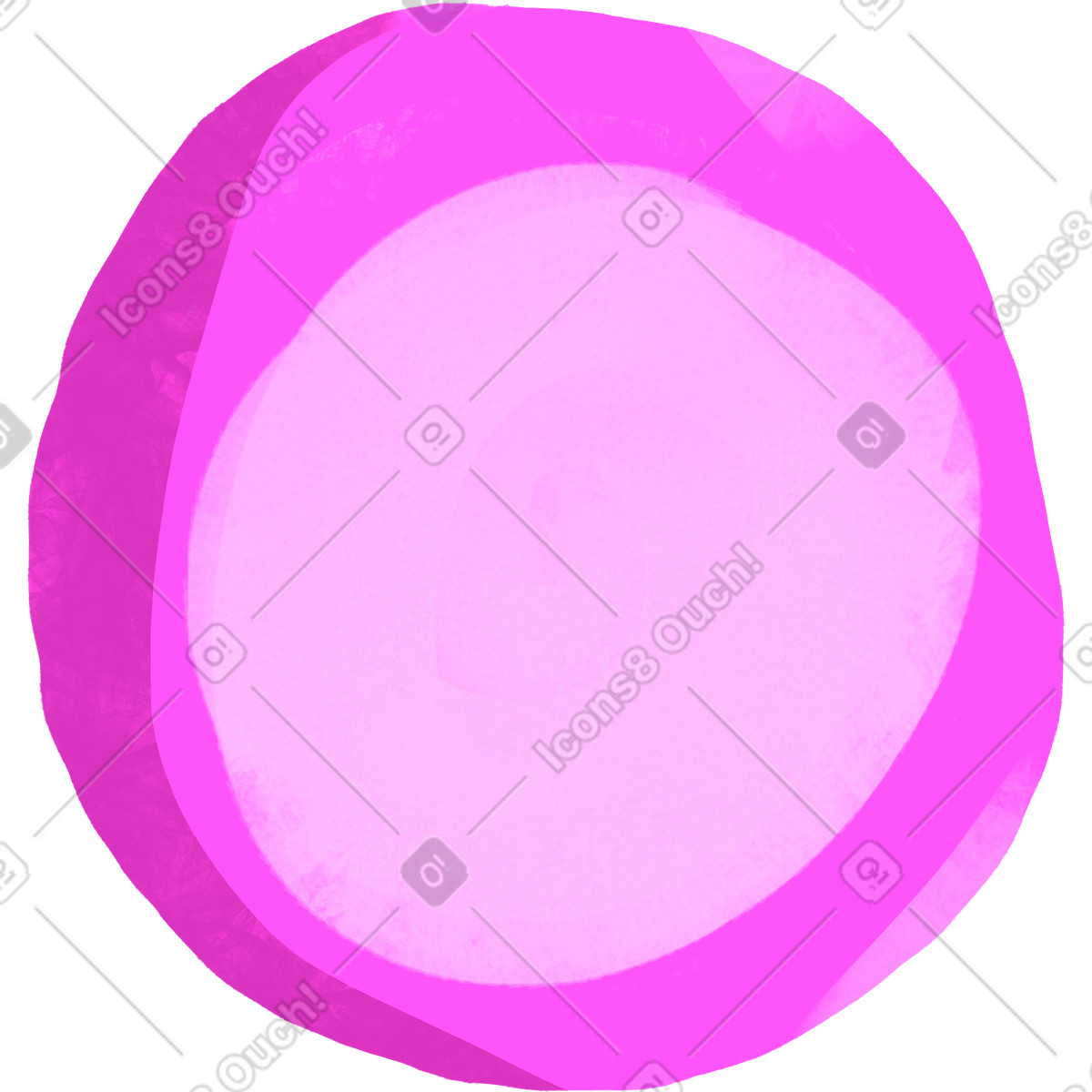 Pink round bubble illustration in Atomic style download in PNG, SVG