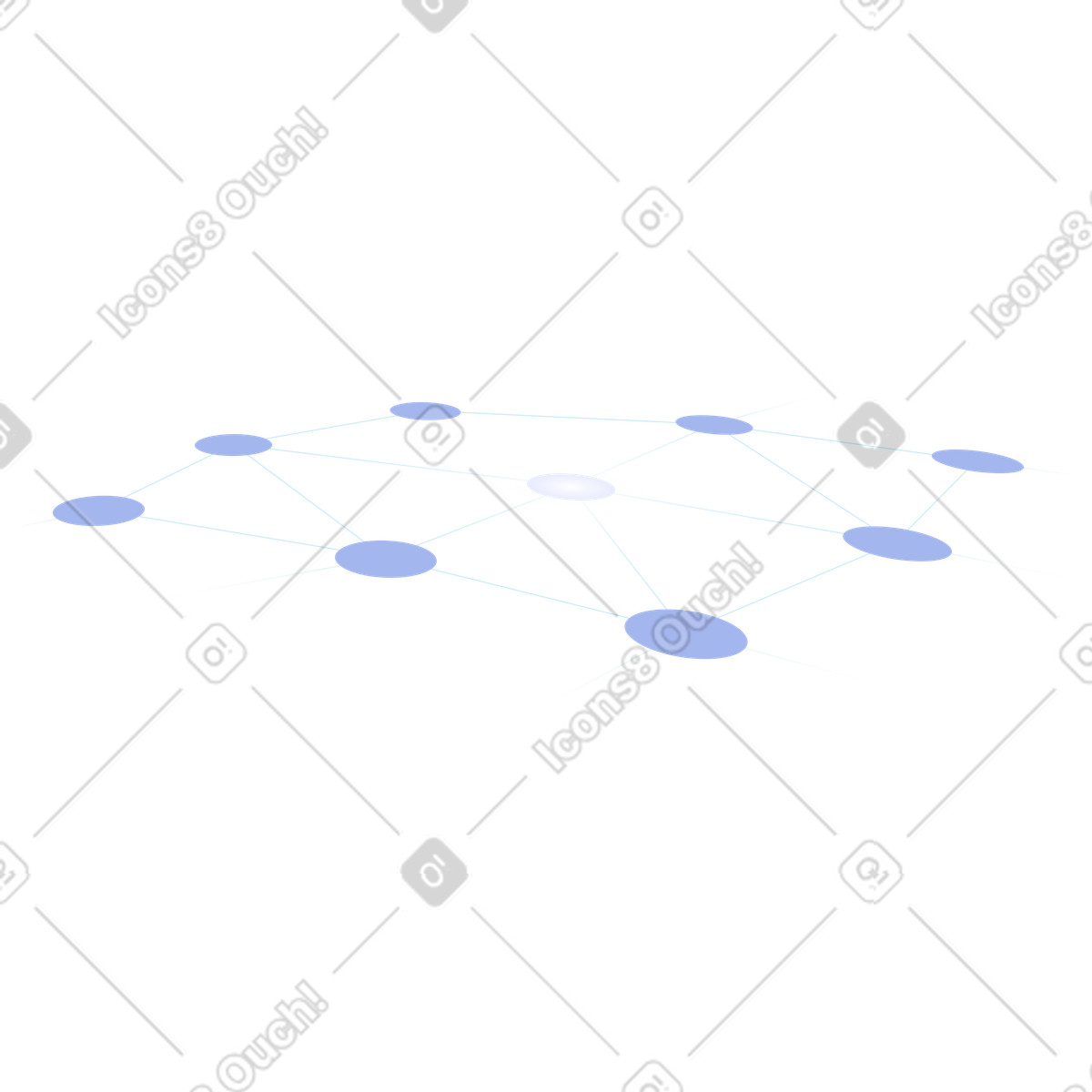 Cerchi collegati da linee illustrazione in stile Quantum scarica in PNG, SVG